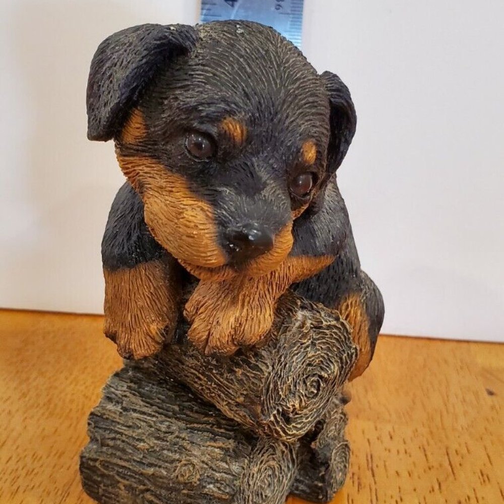 Dogs--4 Rottweiler Figurines - Barkers Rusty, Livingstone & Sandicast